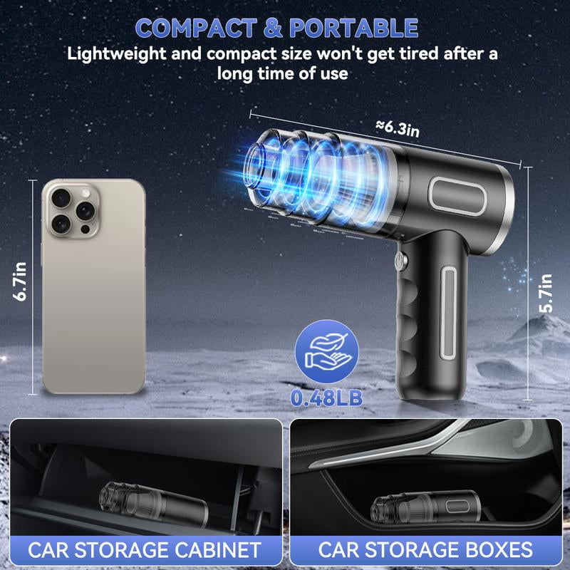 High-Power Handheld Wireless Car Vacuum Cleaner - 4-in-1 Portable Mini Vacuum for Home, Car, Office, and Pet Care