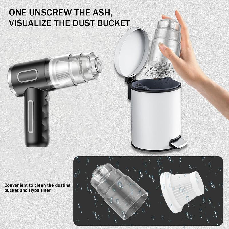 High-Power Handheld Wireless Car Vacuum Cleaner - 4-in-1 Portable Mini Vacuum for Home, Car, Office, and Pet Care