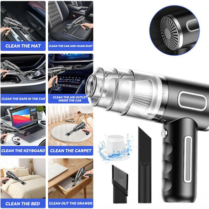 High-Power Handheld Wireless Car Vacuum Cleaner - 4-in-1 Portable Mini Vacuum for Home, Car, Office, and Pet Care