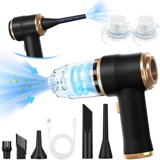 Belibuy Mini Car Vacuum 12000Pa Portable Cordless Handheld Vacuum, Vacuum Cleaner and Air Duster with 3 Filter for Car, Sofa, Office, Pet, Home